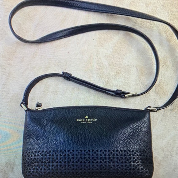 Handbags - Kate Spade Black Crossbody Bag - Pebbled Leather